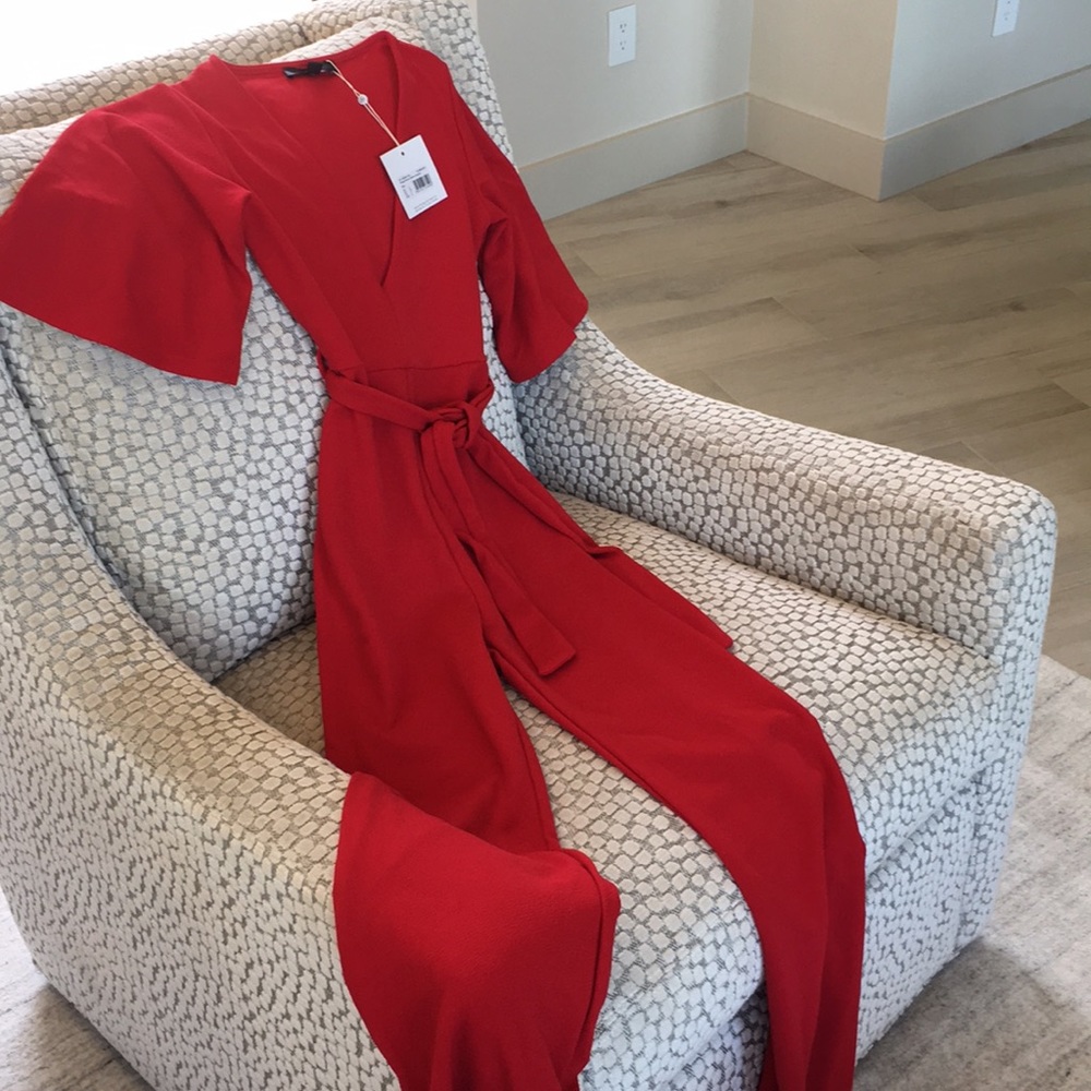 New Misguided Red Jumpsuit